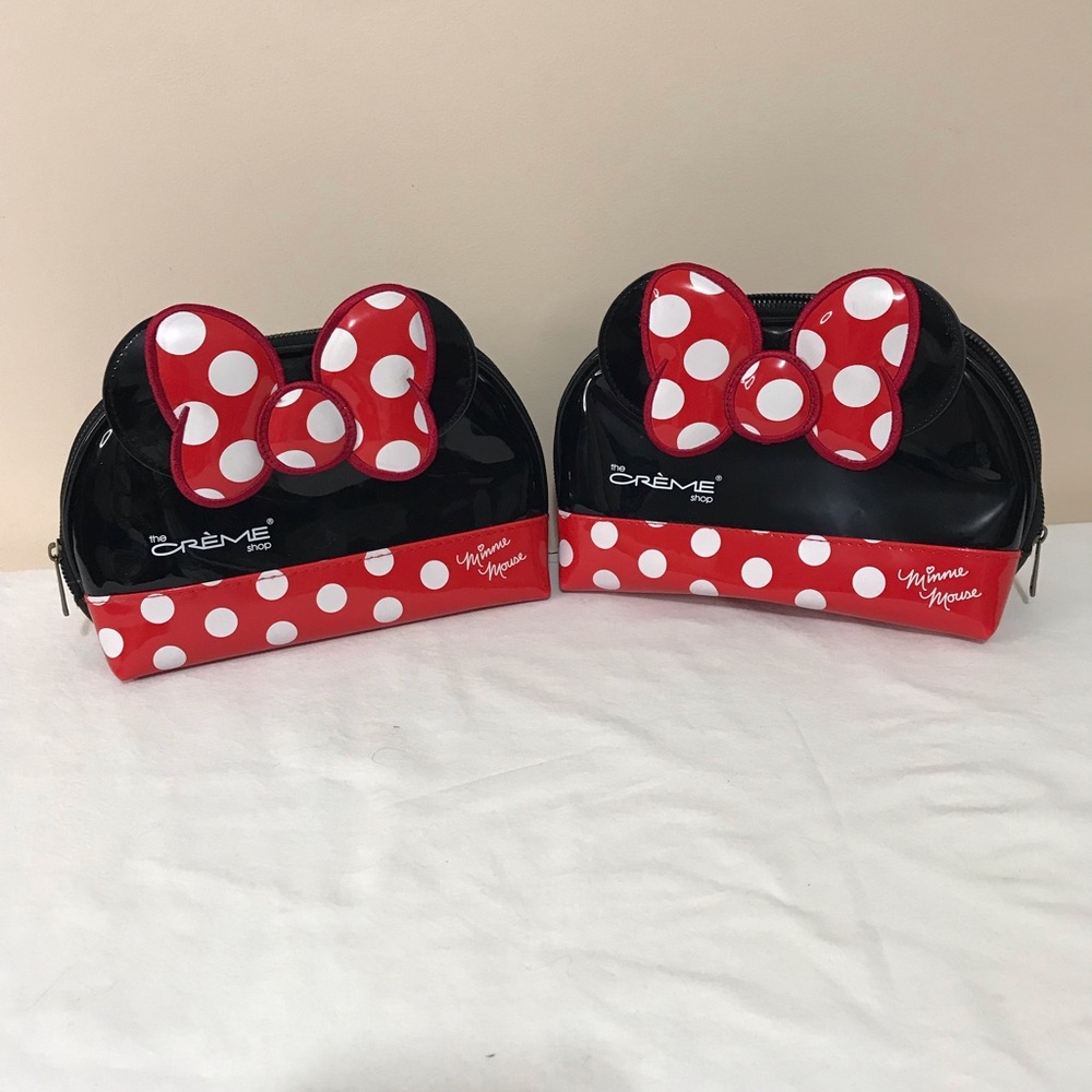 Minnie Mouse “ The Crème Shop” Cosmetic Bags - Set of 2